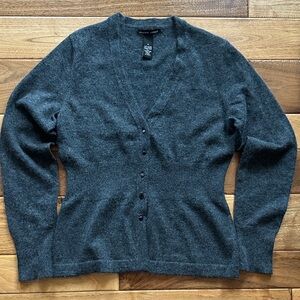 Vtg Jillian Jones angora blend cardigan with antique buttons